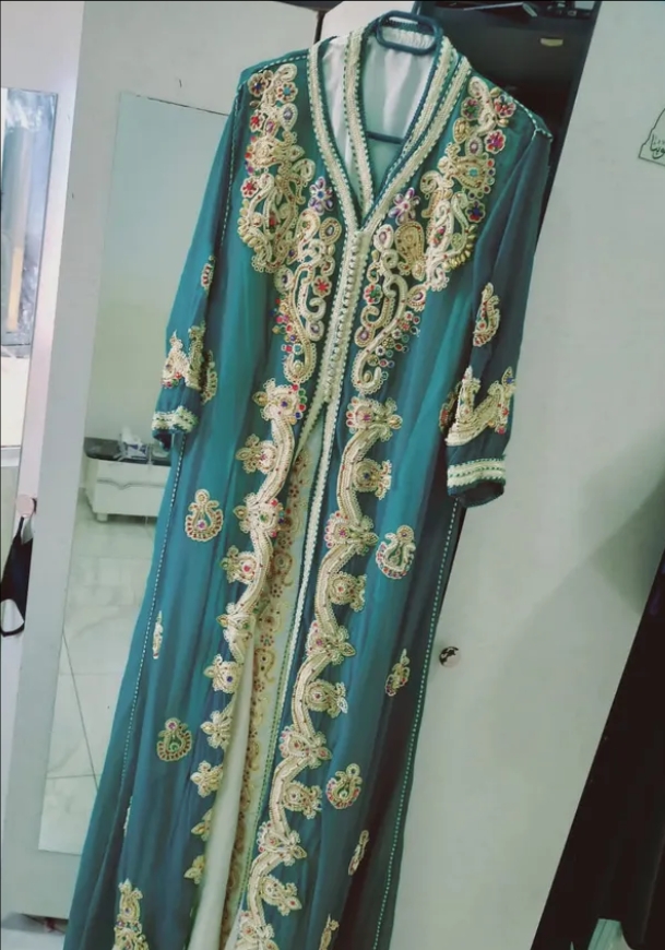 قفطان مغربي شغل يد