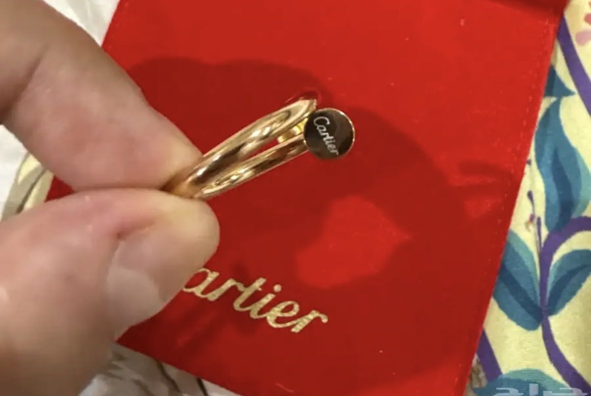 خاتم مسمار كارتيه مطلي