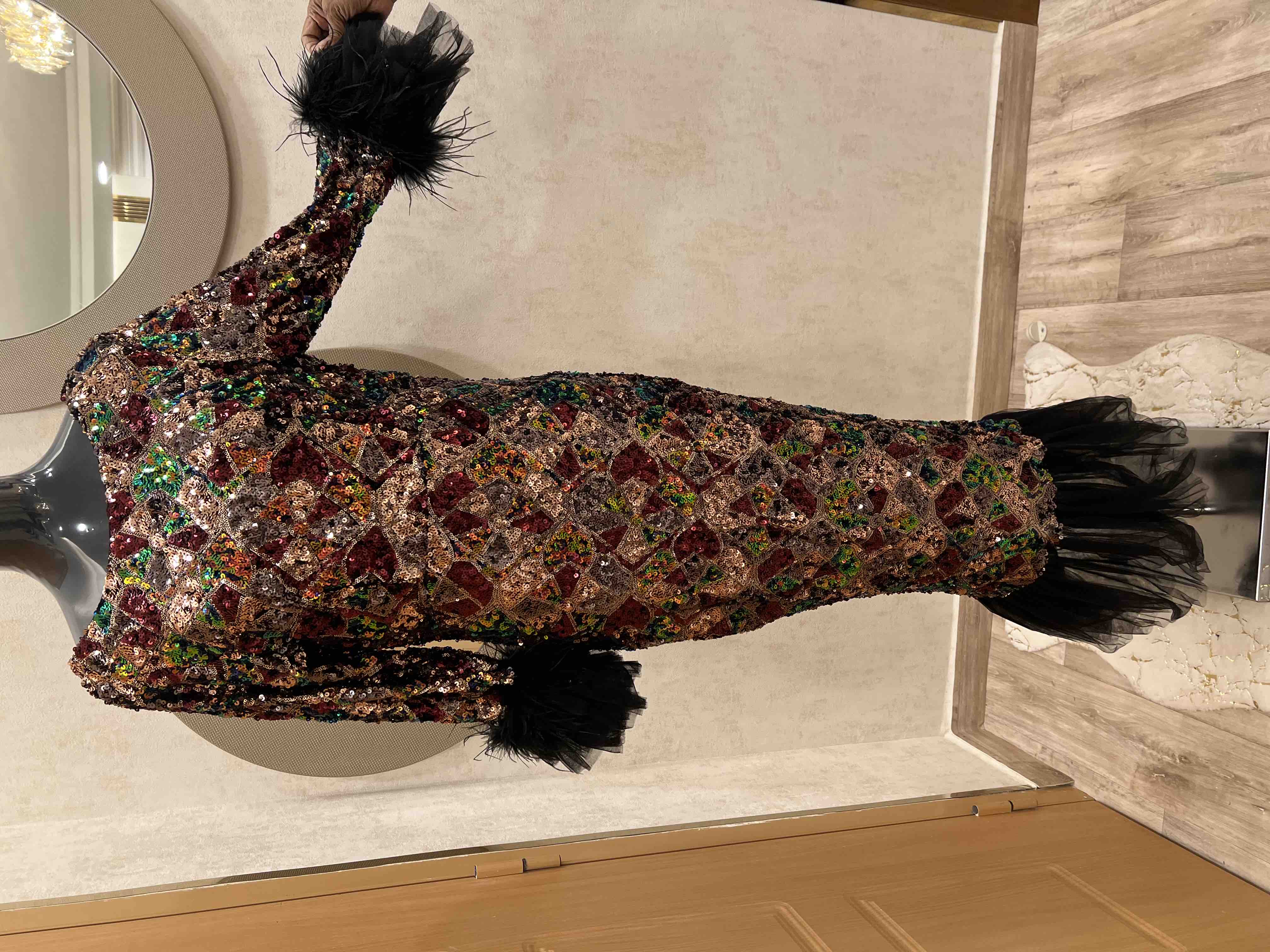 فستان سهرة ترتر مقاس لارج