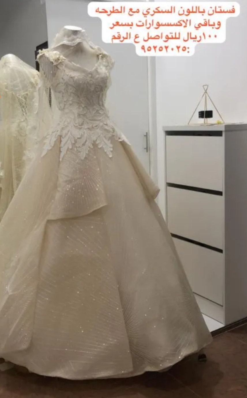 فستان عروس ب 100 ريال
