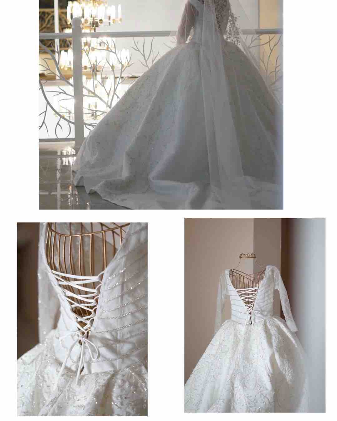 فستان زفاف فخم وانيق جدا