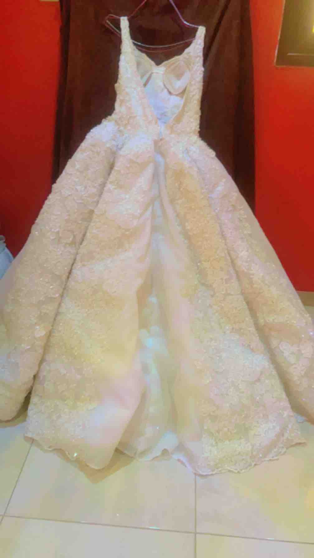 فستان زقاف مع الطرحه