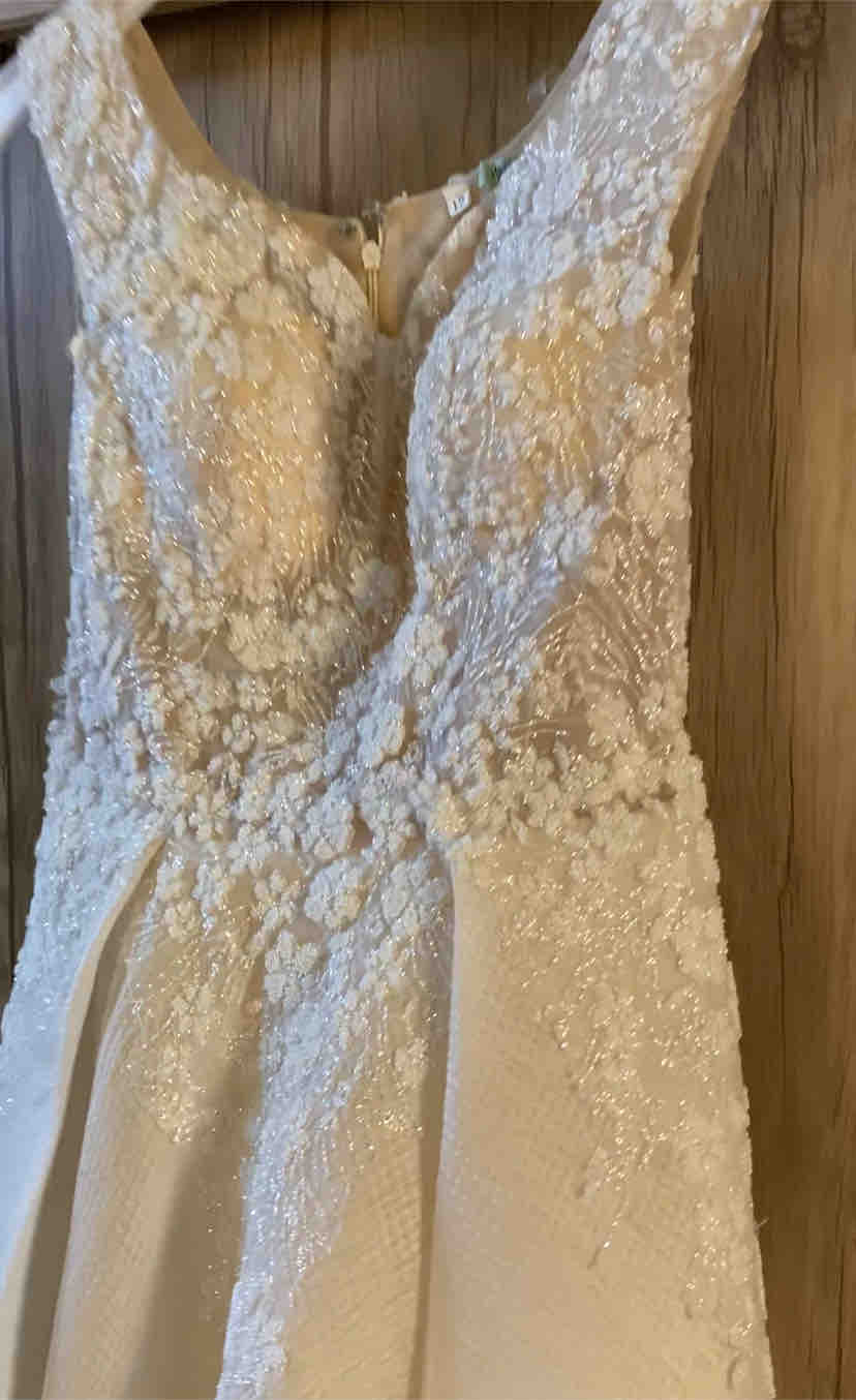 فستان زفاف مع الطرحة